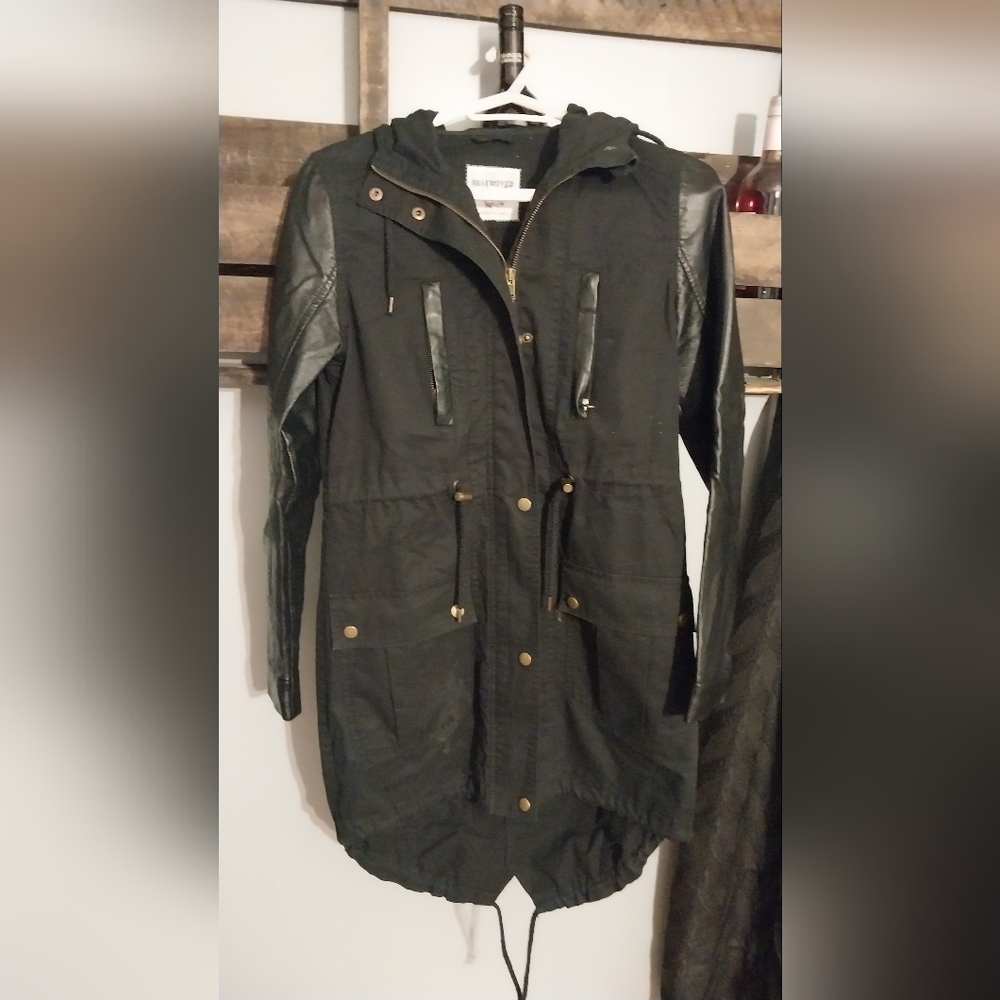 Love Black Utility Jacket with Structured Design